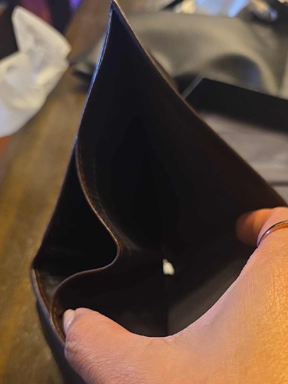 Prada Brown Leather Bi-Fold Card Holder - Picture 5 of 7